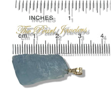 Load image into Gallery viewer, 14K Yellow Gold Large Baroque Rough Aquamarine Pendant