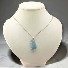 Load image into Gallery viewer, 14K Yellow Gold Large Baroque Rough Aquamarine Pendant