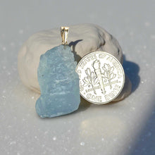 Load image into Gallery viewer, 14K Yellow Gold Large Baroque Rough Aquamarine Pendant