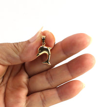 Load image into Gallery viewer, 2400040-Beautiful-Dolphin-Handcrafted-14k-Yellow-Gold-Pendant