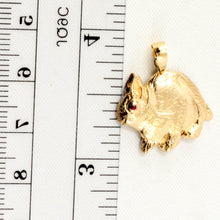 Load image into Gallery viewer, 2400052 HANDCRAFTED UNIQUE DESIGN RABBIT RUBY EYE 14K GOLD PENDANT CHARM