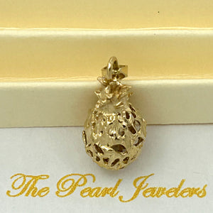 2400063 PINEAPPLE 14K YELLOW GOLD 3D CHARM PENDANT