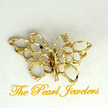 Load image into Gallery viewer, 2400068-14k-Gold-Diamond-Cut-Butterfly-Pendant-Charm