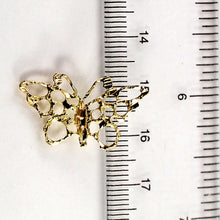 Load image into Gallery viewer, 2400068-14k-Gold-Diamond-Cut-Butterfly-Pendant-Charm