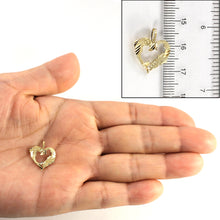 Load image into Gallery viewer, 2400070-Dolphins-Love-Heart-14k-Gold-Charm