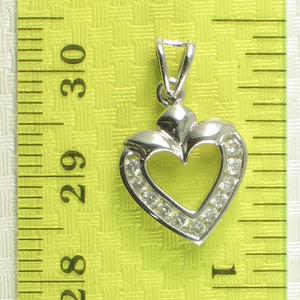 2400356-14k-White-Solid-Gold-Diamonds-Beautiful-Unique-Love-Heart-Pendant