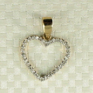 2400360-Beautiful-Love-Heart-14kt-Gold-Diamond-Pendant-Necklace