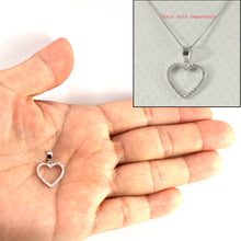 Load image into Gallery viewer, 2400365-Simple-Beautiful-Love-Heart-14k-White-Gold-Diamonds-Pendant