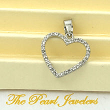 Load image into Gallery viewer, 2400365-Simple-Beautiful-Love-Heart-14k-White-Gold-Diamonds-Pendant