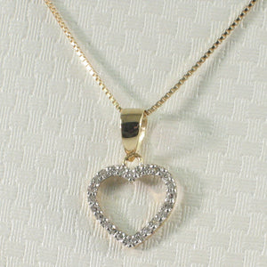 2400370-Beautiful-Love-Heart-14k-Solid-Yellow-Gold-Diamond-Pendant-Necklace