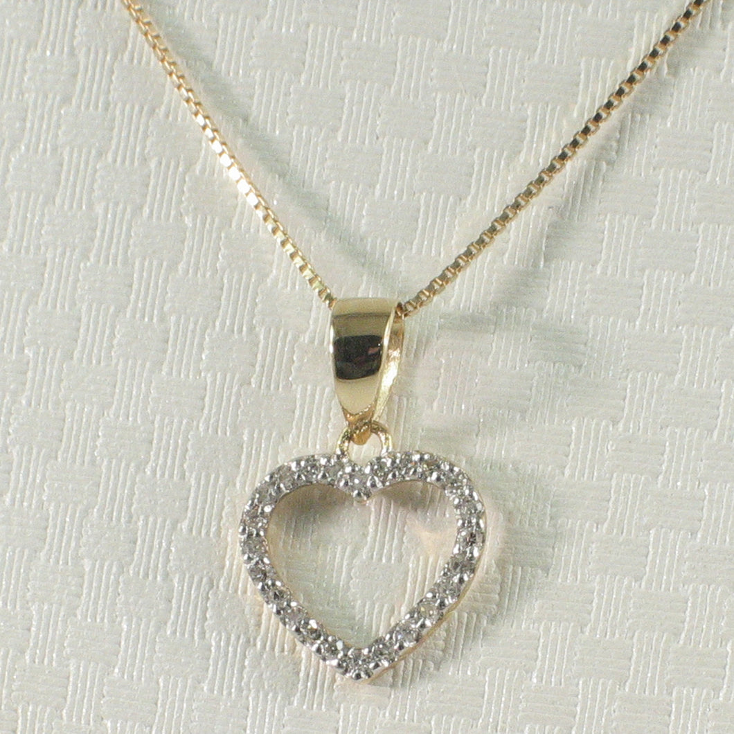 2400370-Beautiful-Love-Heart-14k-Solid-Yellow-Gold-Diamond-Pendant-Necklace