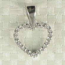 Load image into Gallery viewer, 2400375-14k-White-Solid-Gold-Diamonds-Love-Heart-Pendant-Necklace