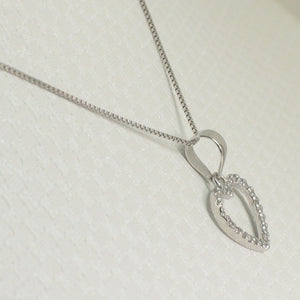 2400375-14k-White-Solid-Gold-Diamonds-Love-Heart-Pendant-Necklace