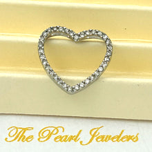 Load image into Gallery viewer, 2400386-14k-White-Solid-Gold-Heart-Diamonds-Pendant