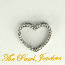 Load image into Gallery viewer, 2400386-14k-White-Solid-Gold-Heart-Diamonds-Pendant