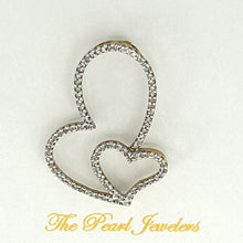 Load image into Gallery viewer, 2400431-14k-Solid-Gold-Heart-in-Heart-Genuine-Diamond-Pendant