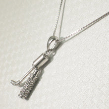 Load image into Gallery viewer, 2400476-14k-White-Solid-Gold-Diamonds-Unique-Golf-Bag-Pendant-Necklace