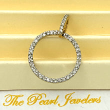 Load image into Gallery viewer, 2400500-14k-Solid-Yellow-Gold-Circle-Round-Diamonds-Pendant