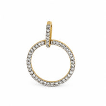 Load image into Gallery viewer, 14k Yellow Gold Circle 46 Diamond Pendant