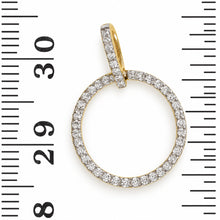 Load image into Gallery viewer, 14k Yellow Gold Circle 46 Diamond Pendant