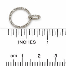 Load image into Gallery viewer, 14k White Gold Circle Diamond Pendant (46 Stones)