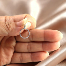 Load image into Gallery viewer, 14k White Gold Circle Diamond Pendant (46 Stones)