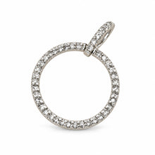 Load image into Gallery viewer, 14k White Gold Circle Diamond Pendant (46 Stones)