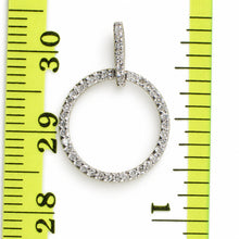 Load image into Gallery viewer, 14k White Gold Circle Diamond Pendant (46 Stones)