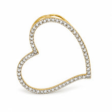 Load image into Gallery viewer, 14k Yellow Gold Heart Diamond Pendant Necklace (58 Stones)