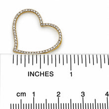Load image into Gallery viewer, 14k Yellow Gold Heart Diamond Pendant Necklace (58 Stones)