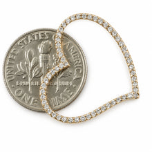 Load image into Gallery viewer, 14k Yellow Gold Heart Diamond Pendant Necklace (58 Stones)