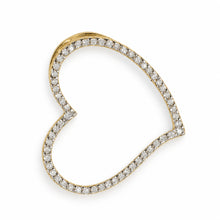 Load image into Gallery viewer, 14k Yellow Gold Heart Diamond Pendant Necklace (58 Stones)