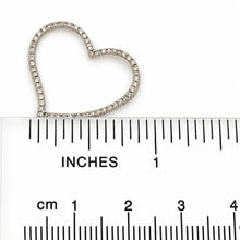 Load image into Gallery viewer, 14k White Gold Heart Diamond Pendant Necklace (58 Stones)