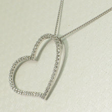 Load image into Gallery viewer, 2400536-14k-White-Gold-Diamonds-Beautiful-Love-Heart-Pendant-Necklace