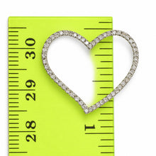 Load image into Gallery viewer, 14k White Gold Love Heart Diamond Pendant Necklace (58 Stones)