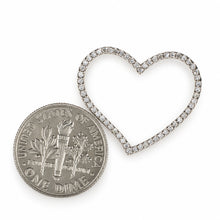 Load image into Gallery viewer, 14k White Gold Love Heart Diamond Pendant Necklace (58 Stones)