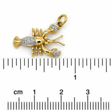 Load image into Gallery viewer, 14k Solid Yellow Gold Lobster Diamond Pendant Necklace
