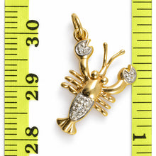 Load image into Gallery viewer, 14k Solid Yellow Gold Lobster Diamond Pendant Necklace