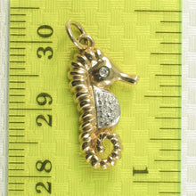 Load image into Gallery viewer, 2400550-Diamond-Seahorse-Pendant-Necklace-14k-Yellow-Solid-Gold