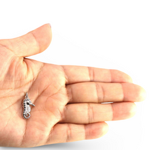 Load image into Gallery viewer, 14k Solid White Gold Seahorse Diamond Pendant