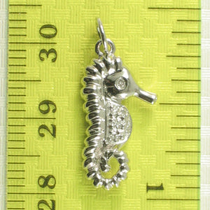 2400555-Diamond-Seahorse-Pendant-14k-White-Solid-Gold