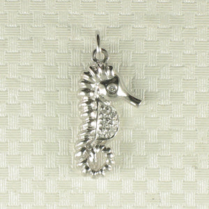 2400555-Diamond-Seahorse-Pendant-14k-White-Solid-Gold