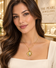 Load image into Gallery viewer, 14k Solid Yellow Gold Marine Fish Diamond Pendant Necklace
