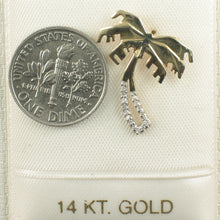 Load image into Gallery viewer, 2400650-14k-Solid-Yellow-Gold-Diamond-Hawaiian-Tradition-Coconut-Tree-Pendant