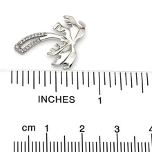 Load image into Gallery viewer, 14k Solid White Gold Coconut Tree Diamond Pendant Necklace