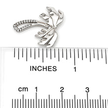 Load image into Gallery viewer, 14k Solid White Gold Coconut Tree Diamond Pendant Necklace