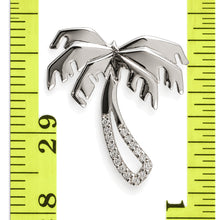 Load image into Gallery viewer, 14k Solid White Gold Coconut Tree Diamond Pendant Necklace