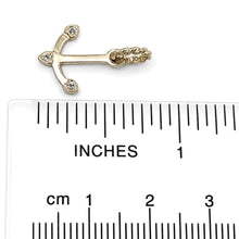 Load image into Gallery viewer, 14k Solid White Gold Anchor Diamond Pendant Necklace