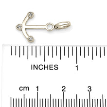 Load image into Gallery viewer, 14k Solid White Gold Anchor Diamond Pendant Charm