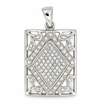 Load image into Gallery viewer, 18k Solid White Gold Diamond Pendant Necklace